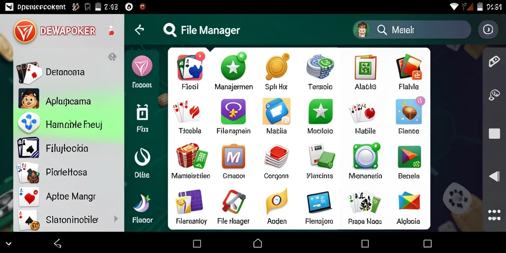 Tampilan antarmuka DEWAPOKER yang sederhana namun fungsional untuk manajemen file.