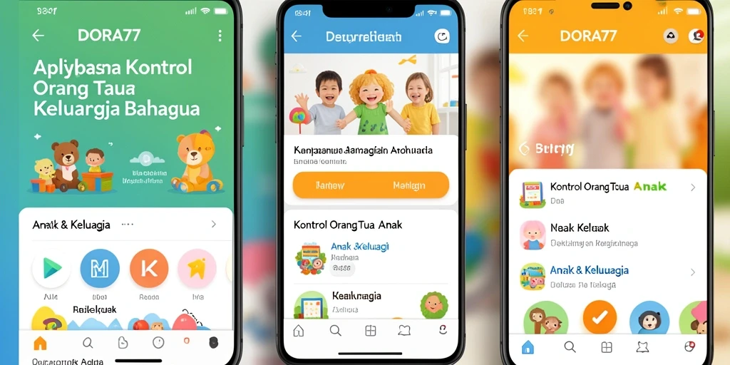 Antarmuka DORA77 yang intuitif untuk kontrol orang tua.