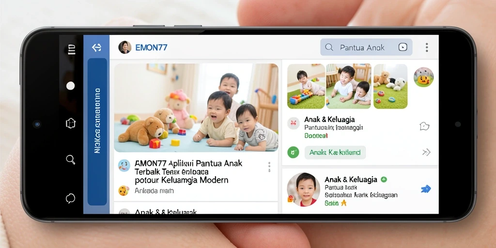 Antarmuka EMON77 yang intuitif untuk memantau aktivitas anak.