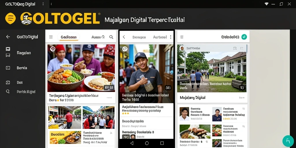 Tampilan antarmuka aplikasi GOLTOGEL yang modern dan user-friendly.