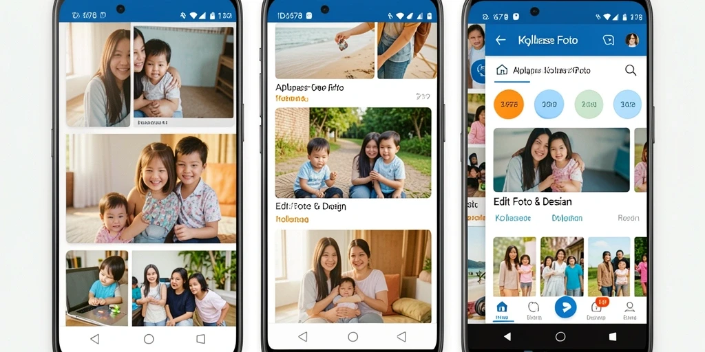Antarmuka ID678 yang intuitif untuk pembuatan kolase foto.