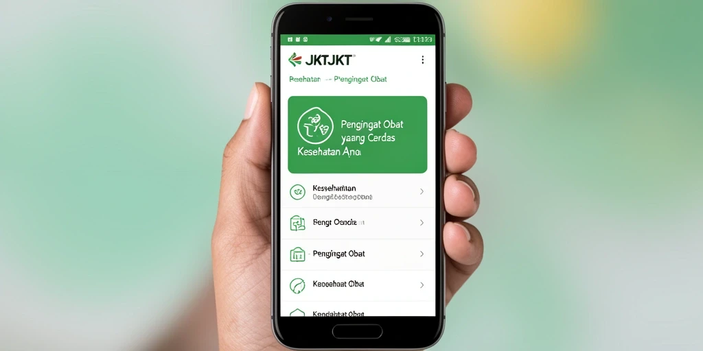 Tampilan antarmuka aplikasi Pengingat Obat yang user-friendly.