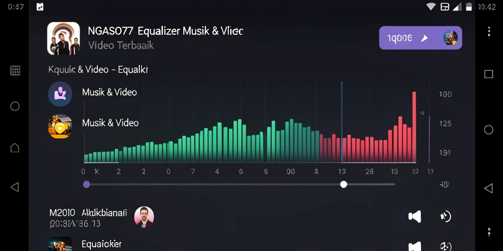 Antarmuka aplikasi NGASO77 yang menawan dan fungsional sebagai Equalizer.