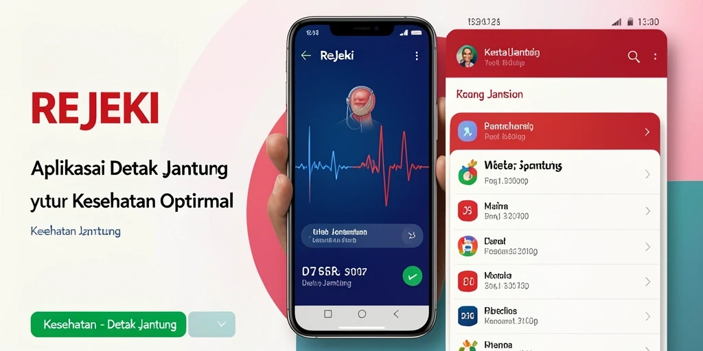 Tampilan antarmuka REJEKI yang intuitif untuk memantau detak jantung.