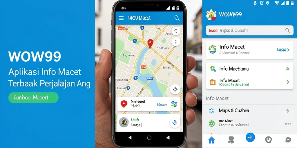 Tampilan antarmuka WOW99 yang sederhana untuk Info Macet.